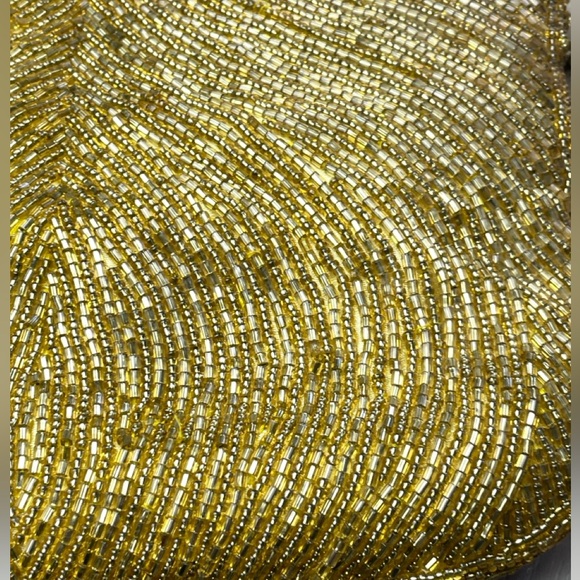 Delill 1950s Vintage Gold Hand Beaded Evening Clutch Purse with Chain - Picture 12 of 12